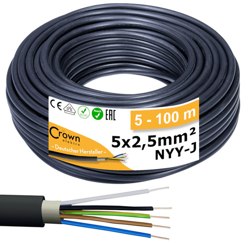 Erdkabel nyy 5x2 5mm - nyy, 5x2,5mm²